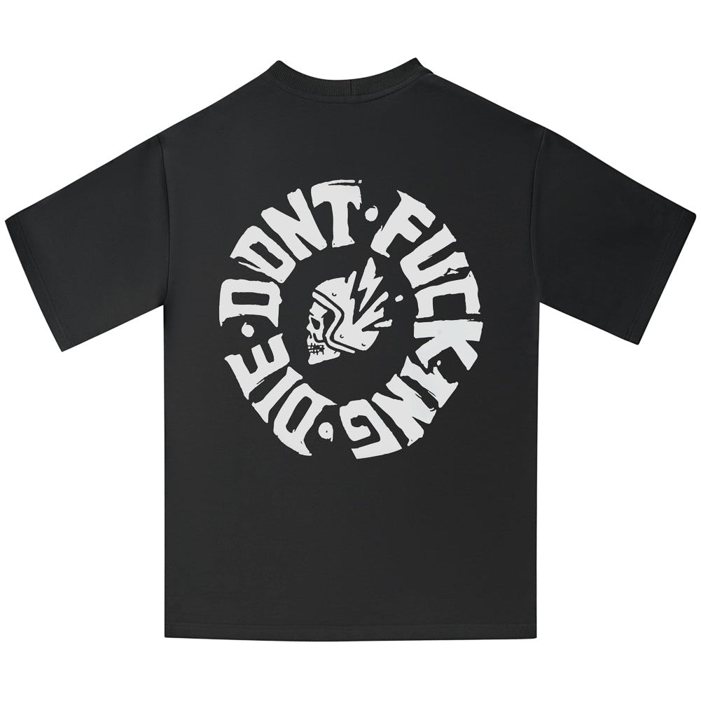 Pando Moto Luke Dont Die Oversized T-Shirt Black FREE UK Delivery, FREE 365 Day Returns | Moto Central