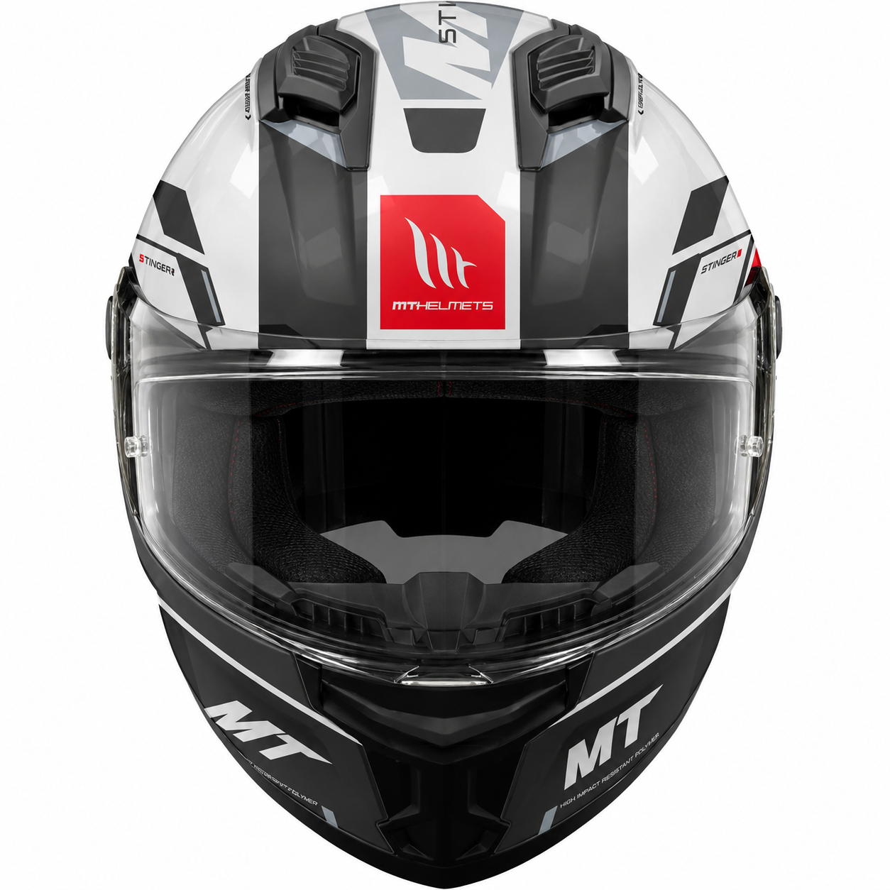 MT Helmets Stinger 2 Zivze A2 Gloss Black / White