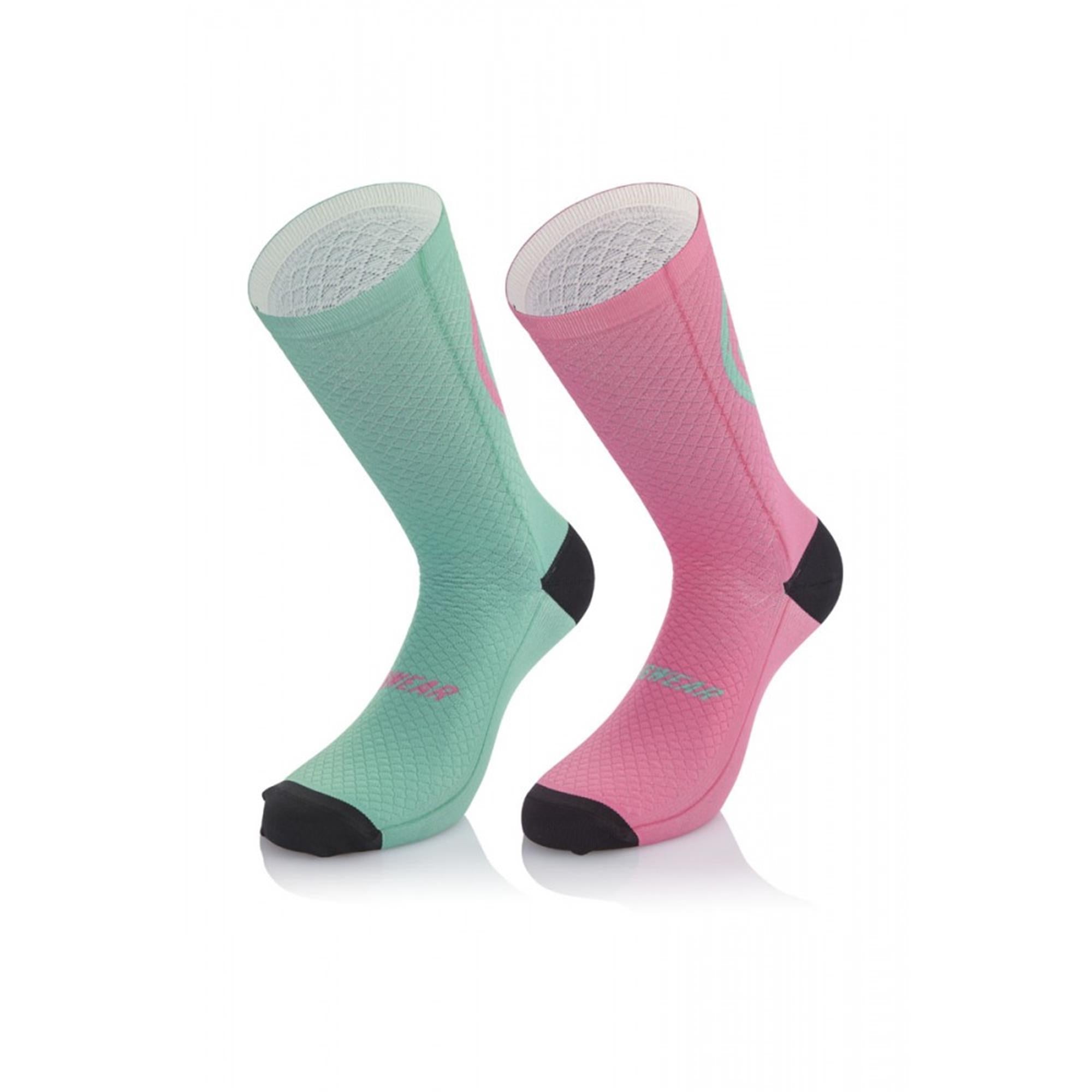 MB Wear Smile Emotions Cycling Socks Pink / Green - FREE UK Shipping, FREE 365 Day Returns | Moto Central
