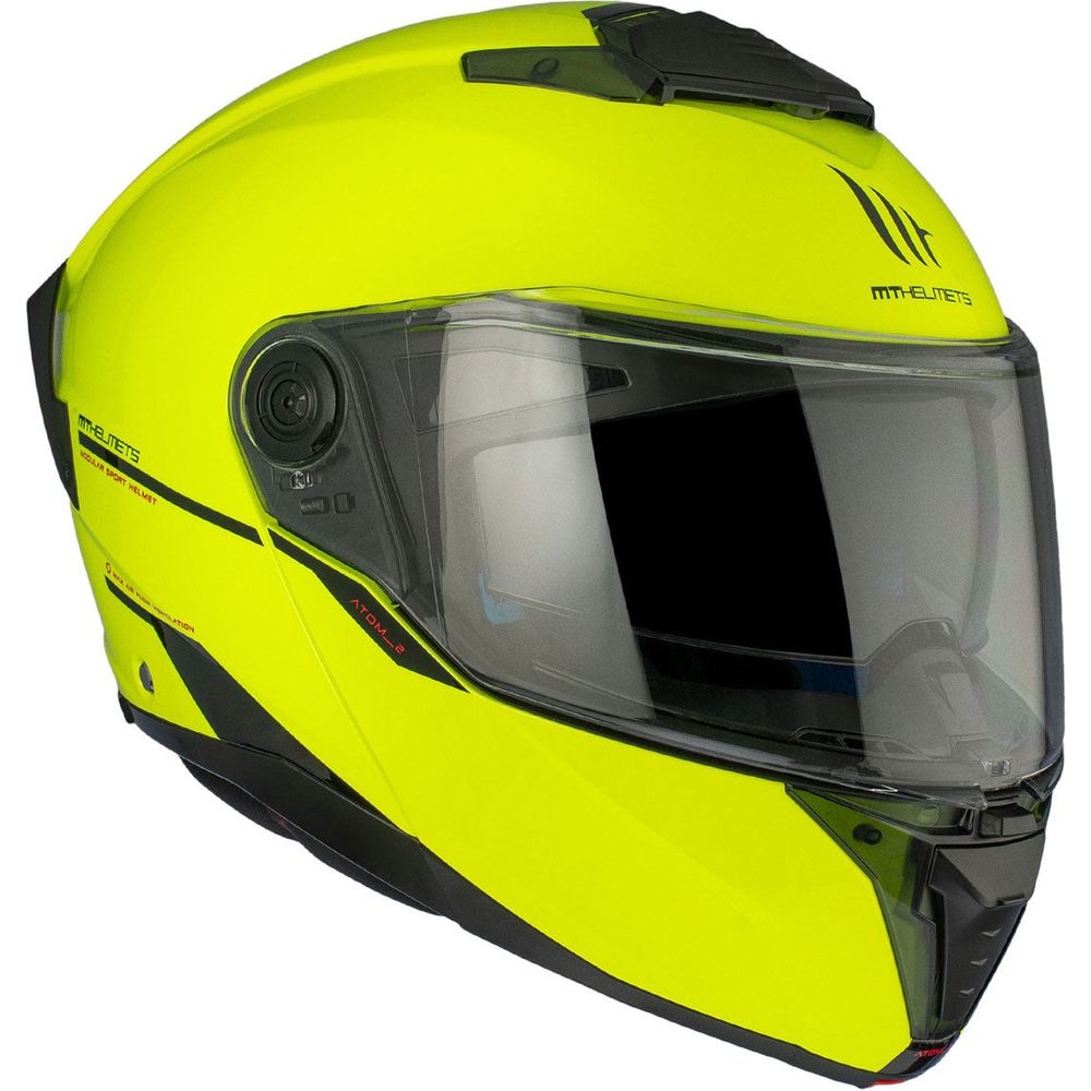 MT Helmets Atom 2 SV Solid Gloss Fluo Yellow