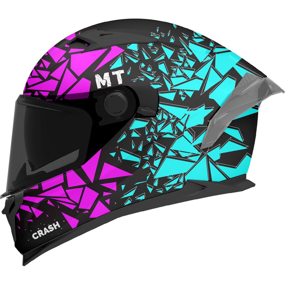 MT Helmets Braker SV Crash B8 Matt Black / Purple / Blue