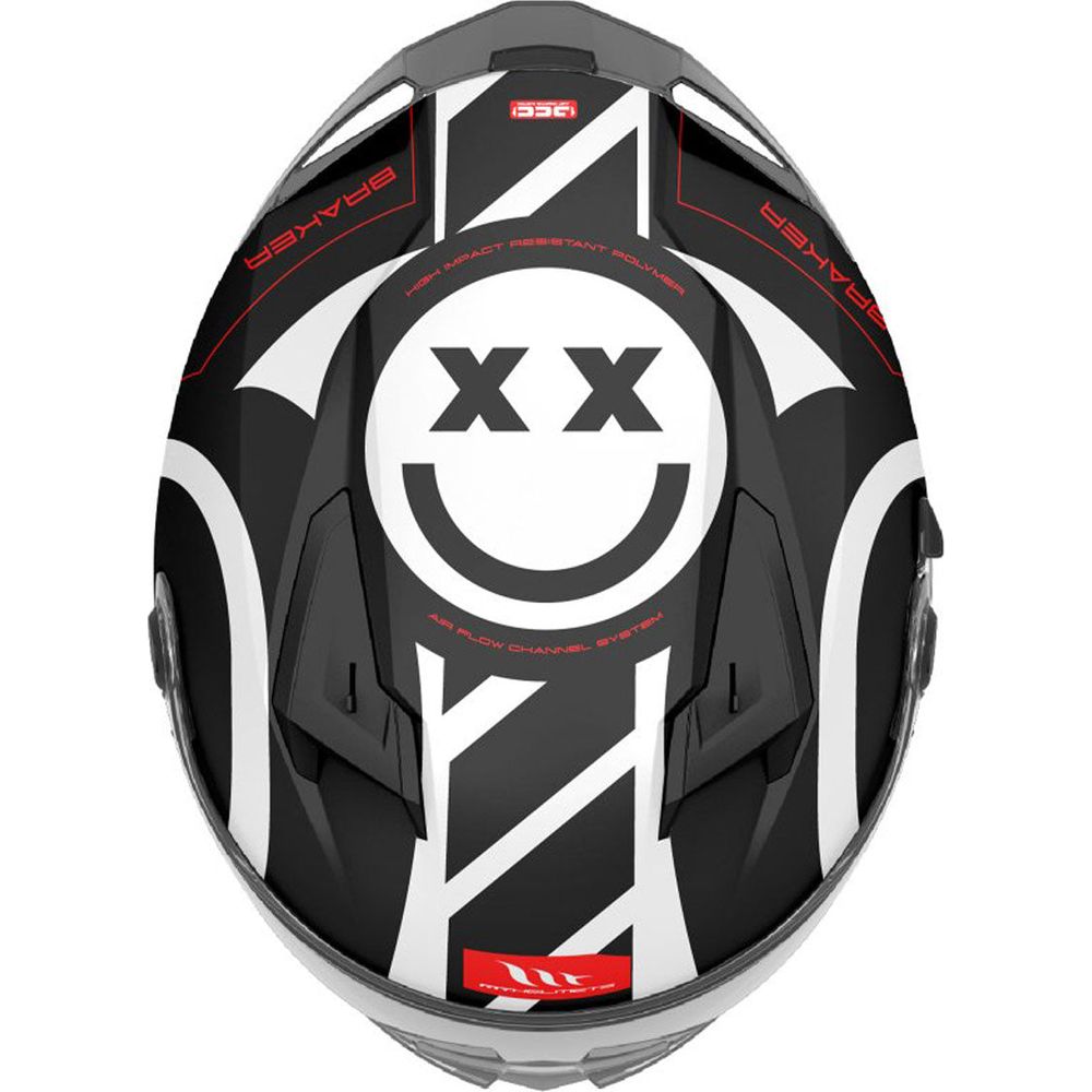 MT Helmets Braker SV Inox A0 Matt Black / White