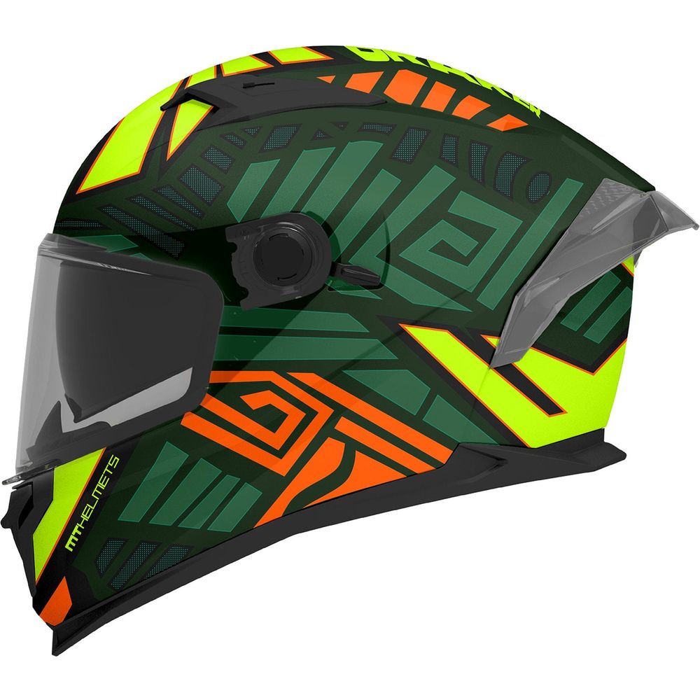 MT Helmets Braker SV Zebra C6 Matt Black / Green
