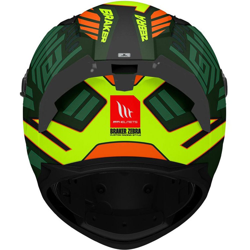 MT Helmets Braker SV Zebra C6 Matt Black / Green