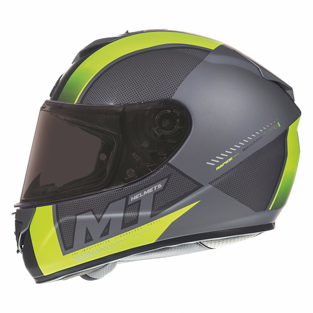 MT Helmets Rapide Overtake Matt Black / Fluo Yellow