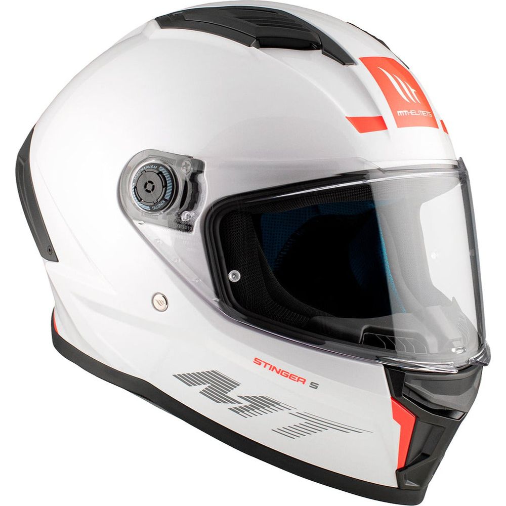 MT Stinger 2 A0 Full Face Helmet Gloss White FREE Delivery & Returns