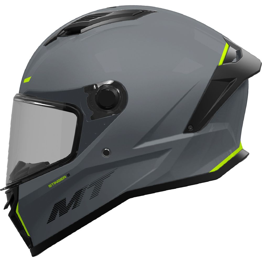 mt crash helmet MT Stinger 2 A2 Full Face Helmet Titanium Matt Grey FREE UK Delivery