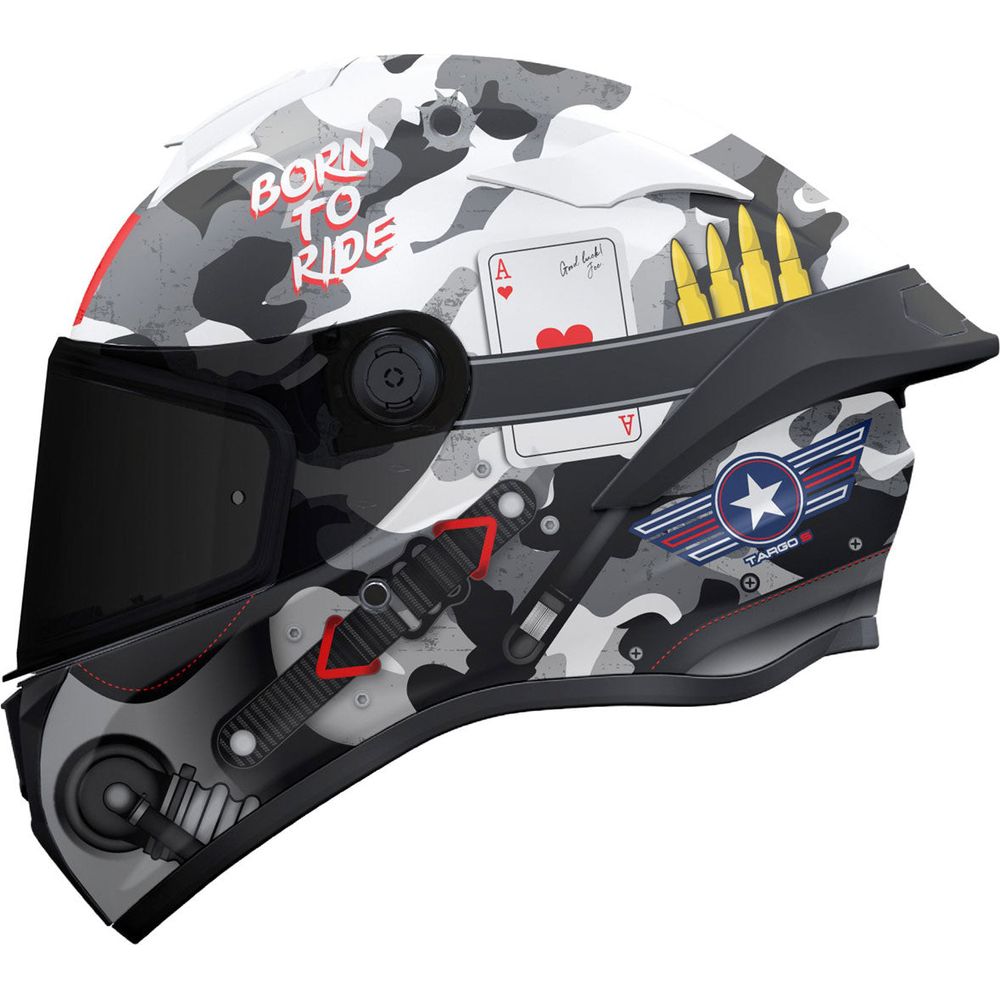 MT Helmets Targo S Patton A0 Gloss White Camo