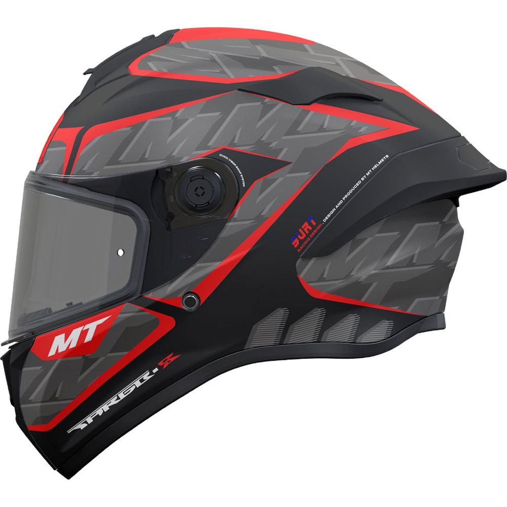 MT Helmets Targo S Surt B5 Matt Black / Grey / Red