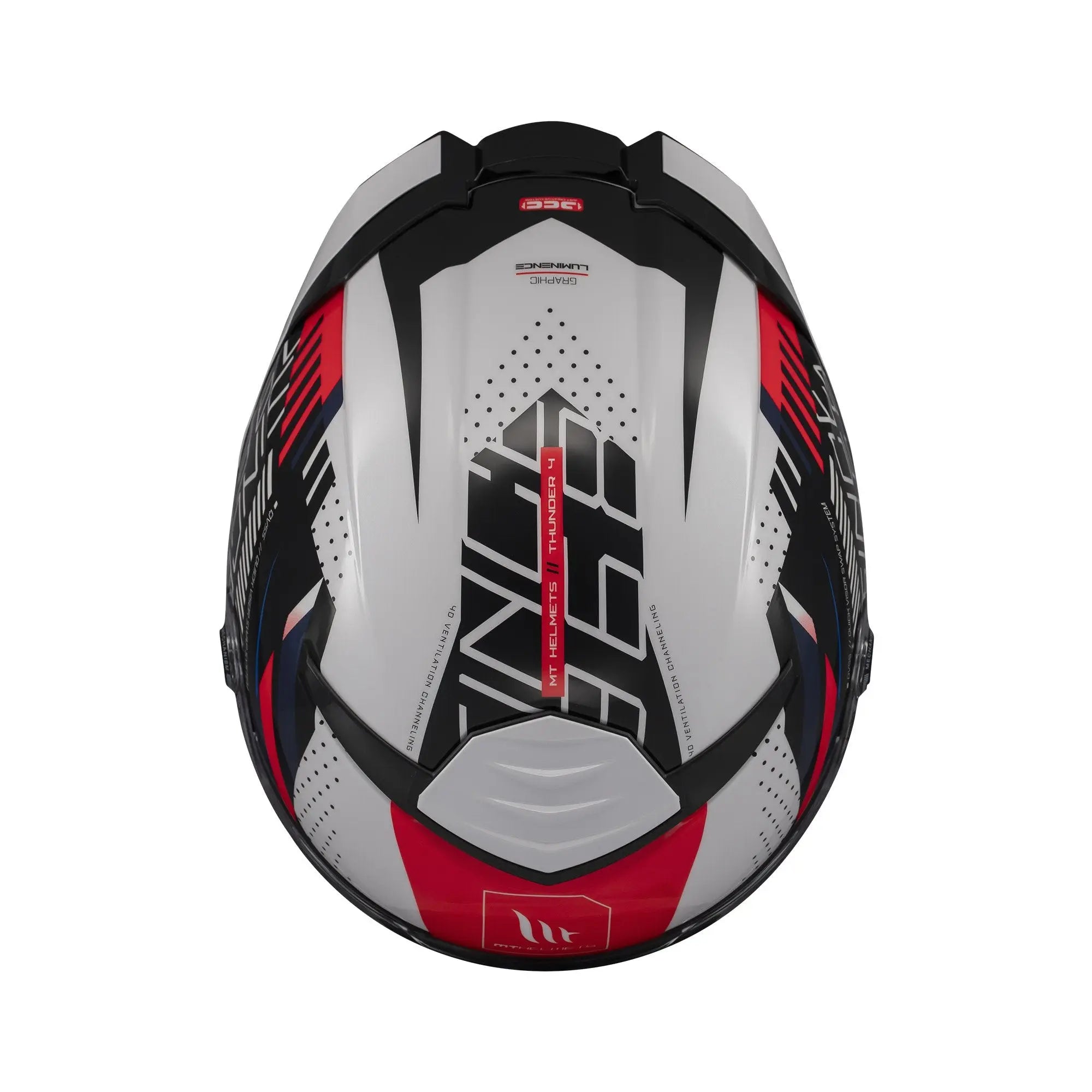 MT Thunder 4 SV Lumin A7 Gloss White / Blue / Red FREE UK Delivery, FREE 365 Day Returns | Moto Central
