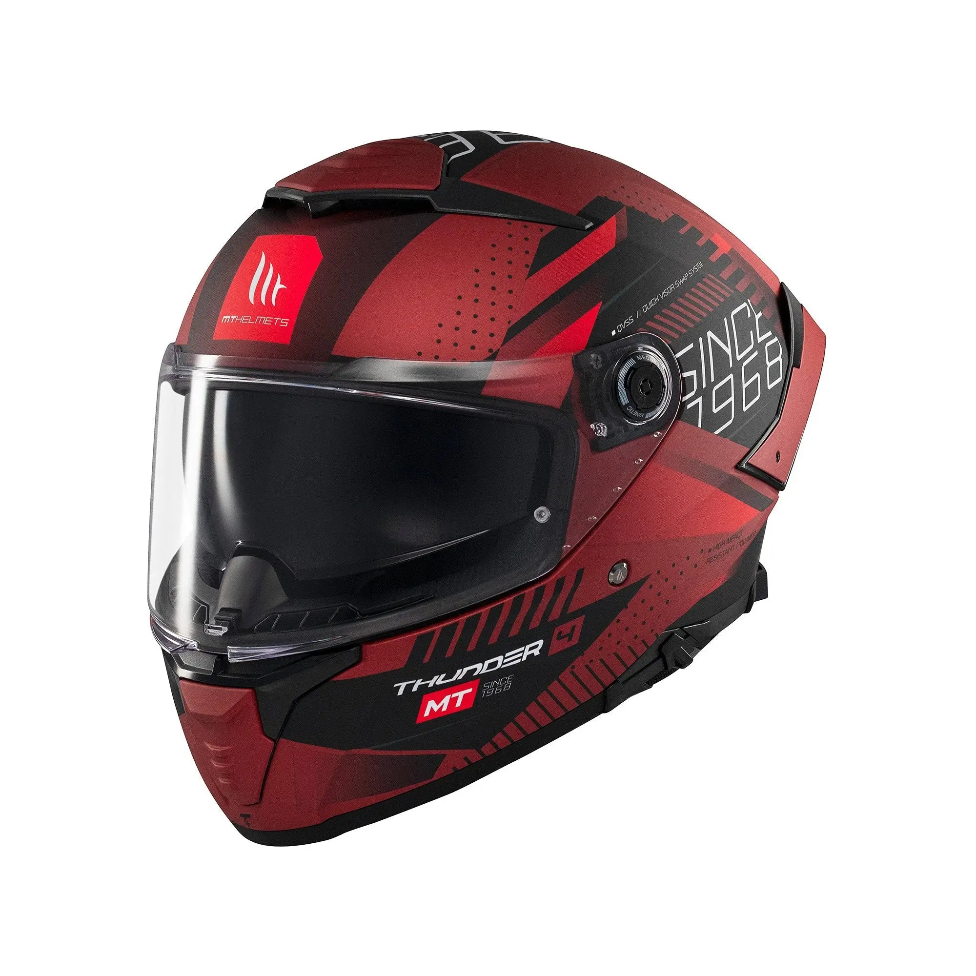 MT Thunder 4 SV Lumin D5 Matt Red FREE UK Delivery, FREE 365 Day Returns | Moto Central