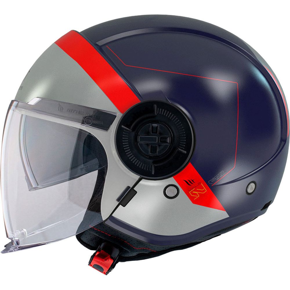 MT Helmets Viale SV S 68 Unit D7 Gloss Blue / Silver