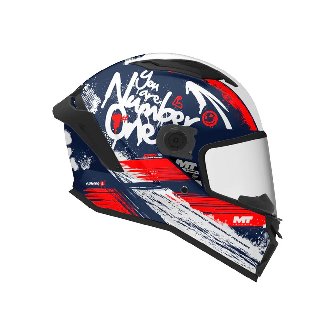 MT Helmet Stinger 2 Youth Rocket C17 Matt Blue / Red / White FREE UK Delivery, FREE 365 Day Returns | Moto Central