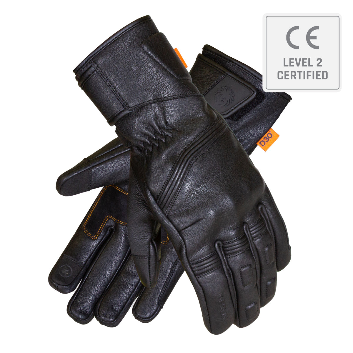 Merlin Calton CE2 D3O Waterproof Leather Gloves Black FREE UK Delivery, FREE 365 Day Returns | Moto Central