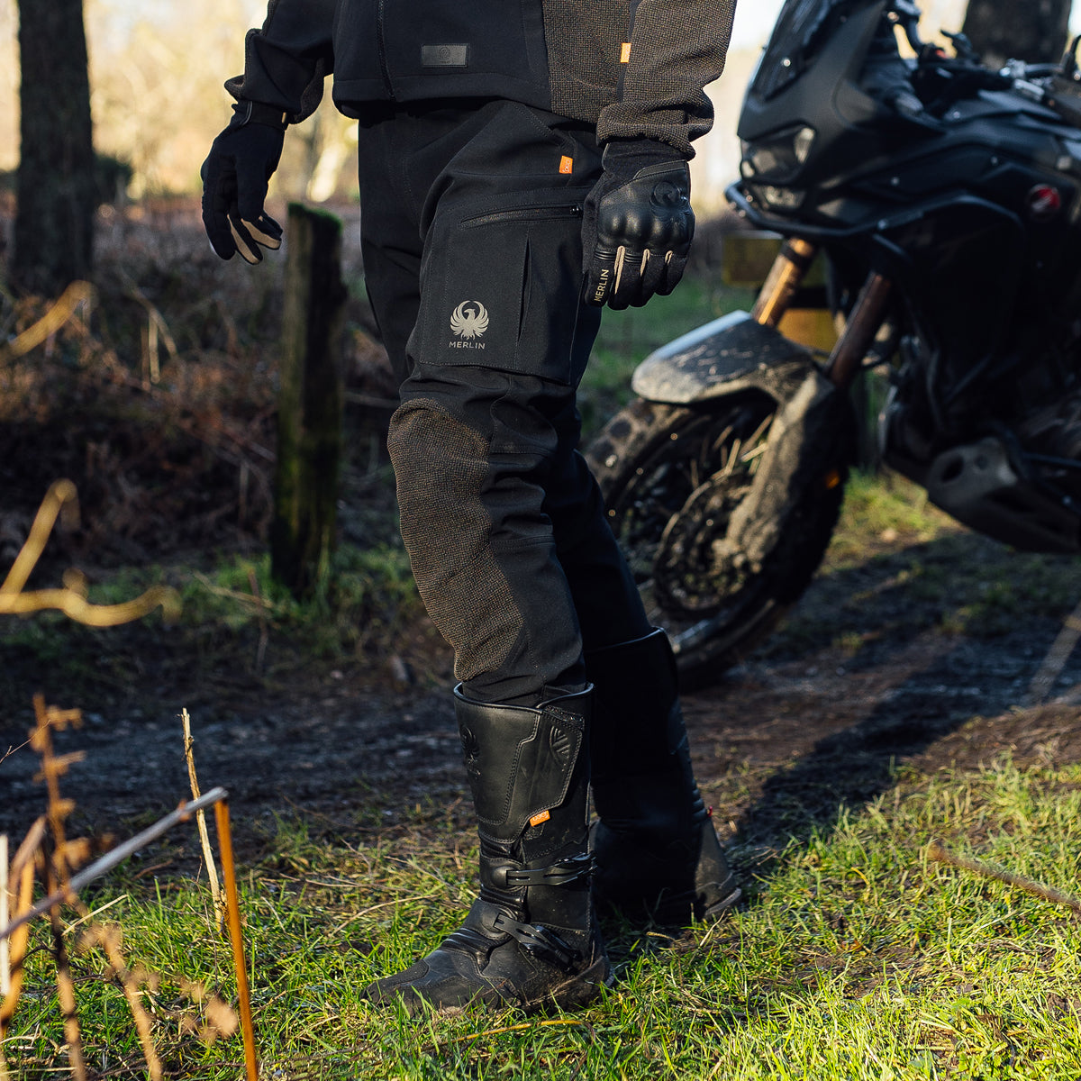Merlin Badou Kevlar D3O Dual Sport Textile Trouser Black FREE UK Delivery, FREE 365 Day Returns | Moto Central
