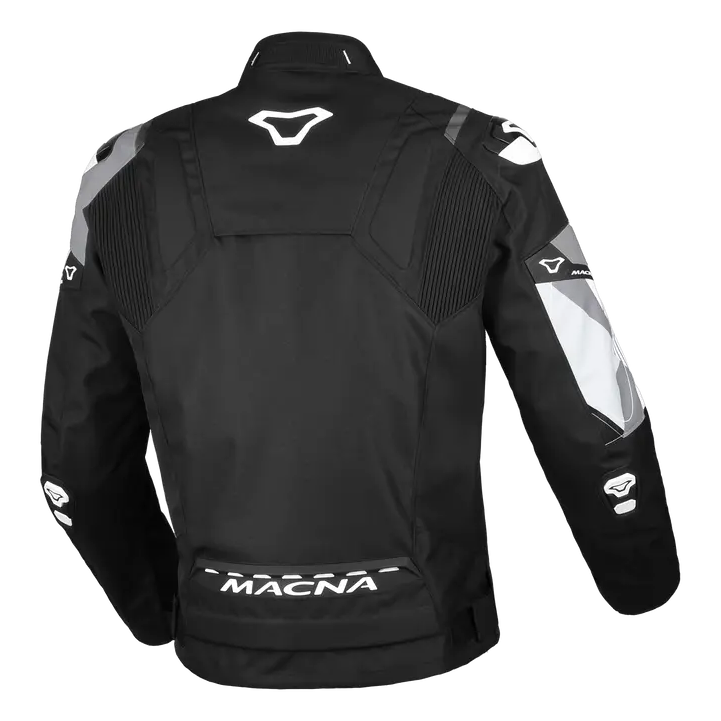 Macna Admyre Textile Jacket Black / White rear view