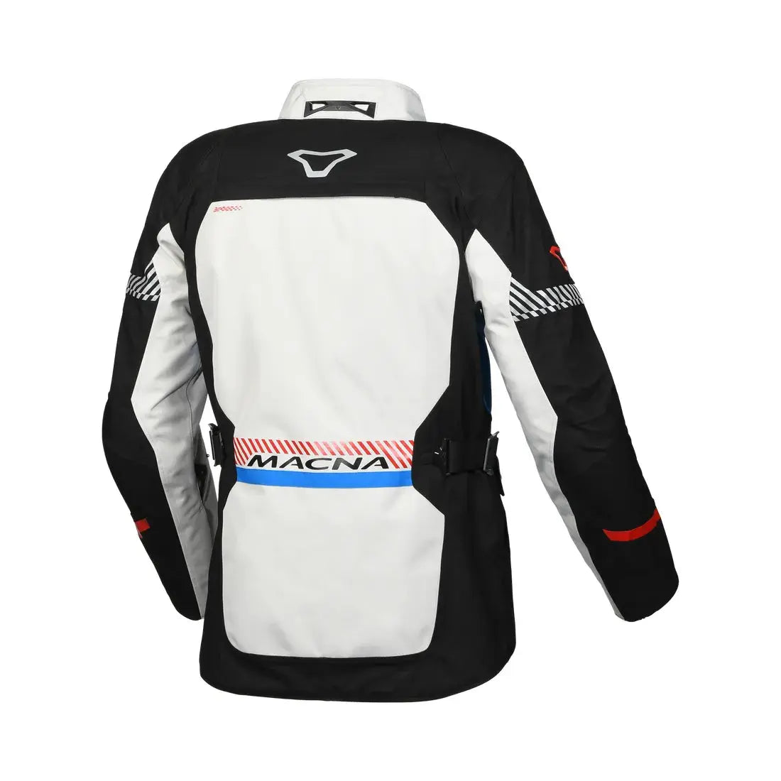 Macna Aspire Textile Jacket Light Grey / Black / Blue  - FREE UK Shipping, FREE 365 Day Returns | Moto Central