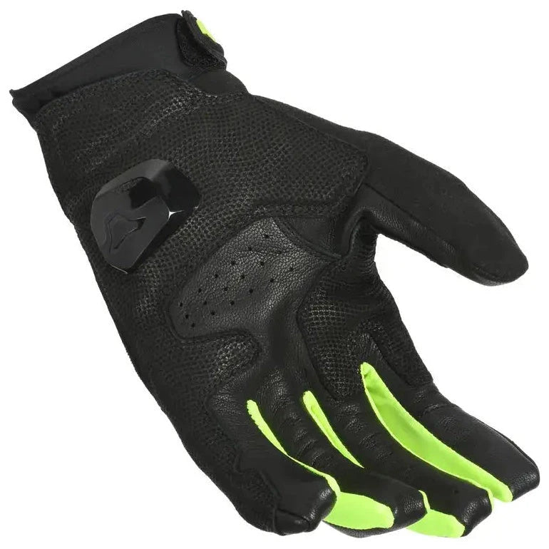 Macna Assault 2.0 Short Textile Gloves Black / Fluo Yellow  - FREE UK Shipping, FREE 365 Day Returns | Moto Central