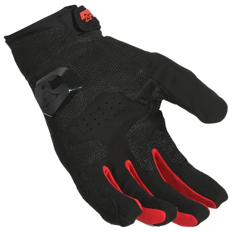 Macna Assault 2.0 Short Textile Gloves Red / White / Blue  - FREE UK Shipping, FREE 365 Day Returns | Moto Central