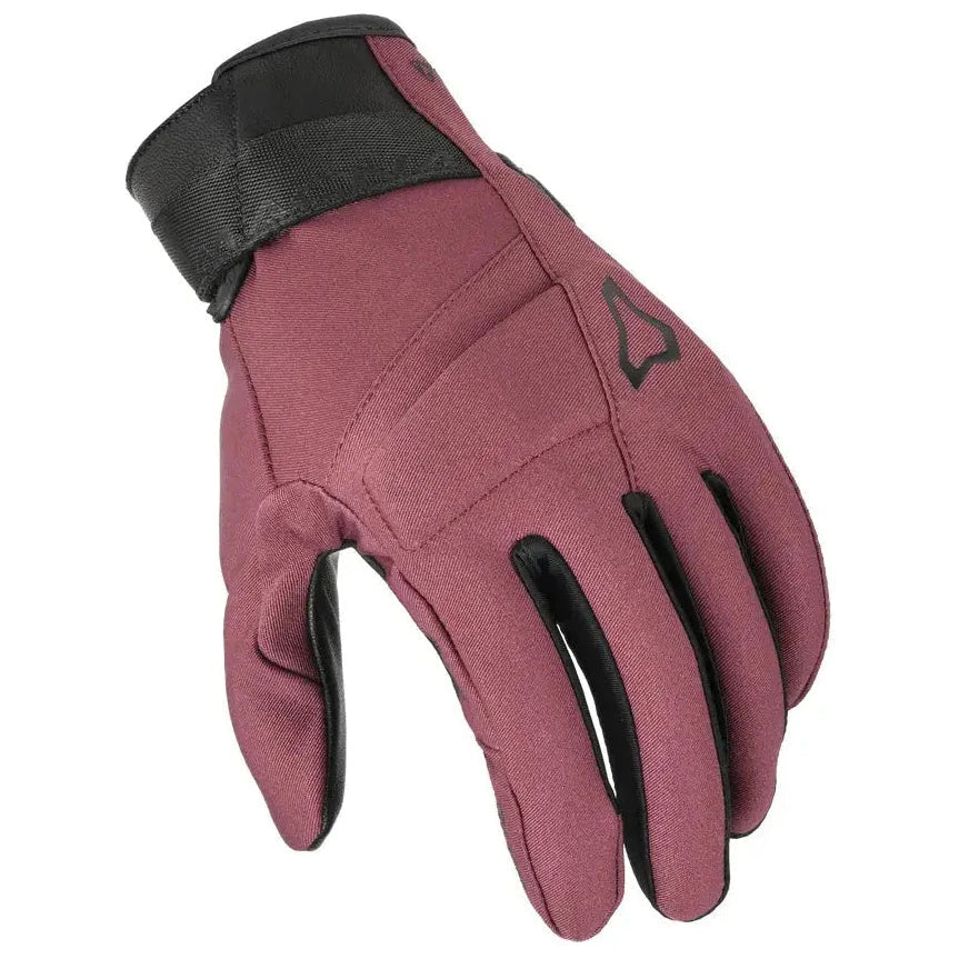 Macna Astrilla Ladies Leather / Textile Gloves Bordeaux / Red  - FREE UK Shipping, FREE 365 Day Returns | Moto Central