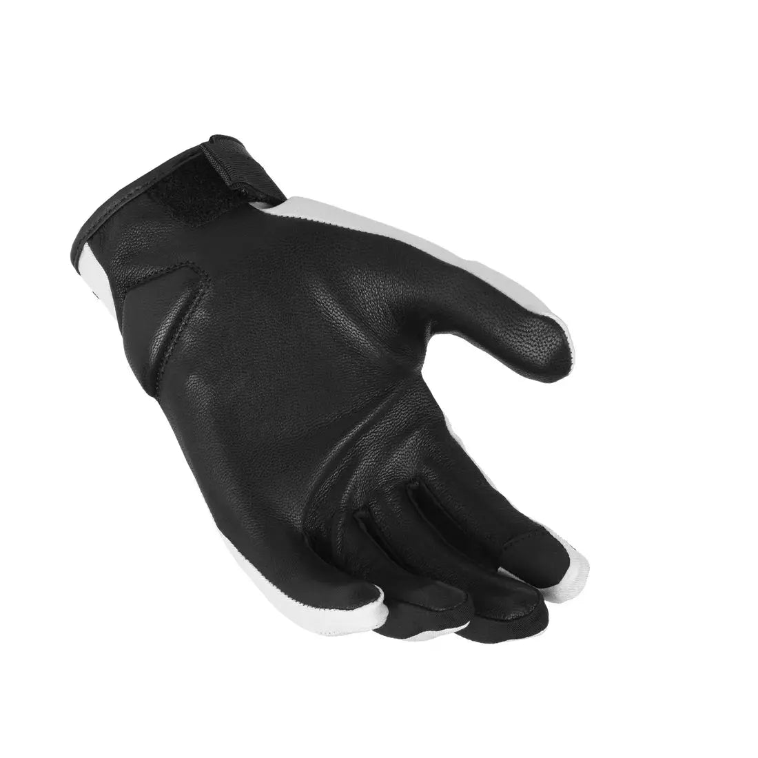 Macna Astrilla Ladies Leather / Textile Gloves Light Grey / Black  - FREE UK Shipping, FREE 365 Day Returns | Moto Central