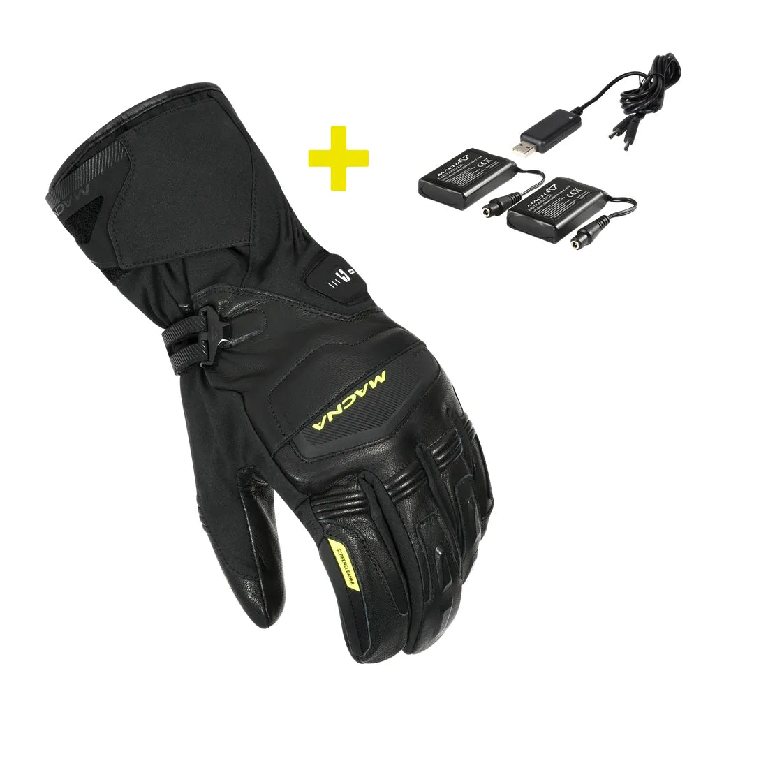 Macna Azra RTX Heated Gloves With Kit Black - FREE UK Shipping, FREE 365 Day Returns | Moto Central