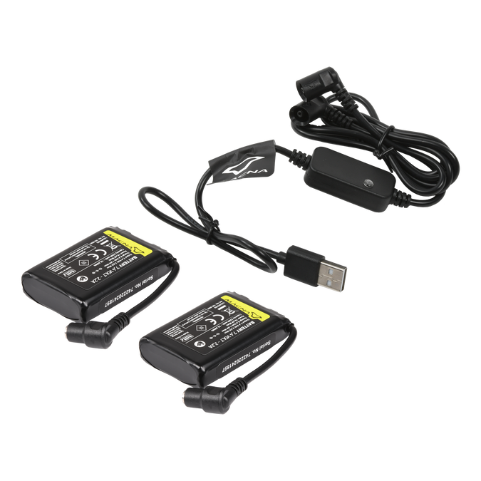 Macna Battery + Charger Kit - 7.4V / 2.2A, battery and charger kit with cables