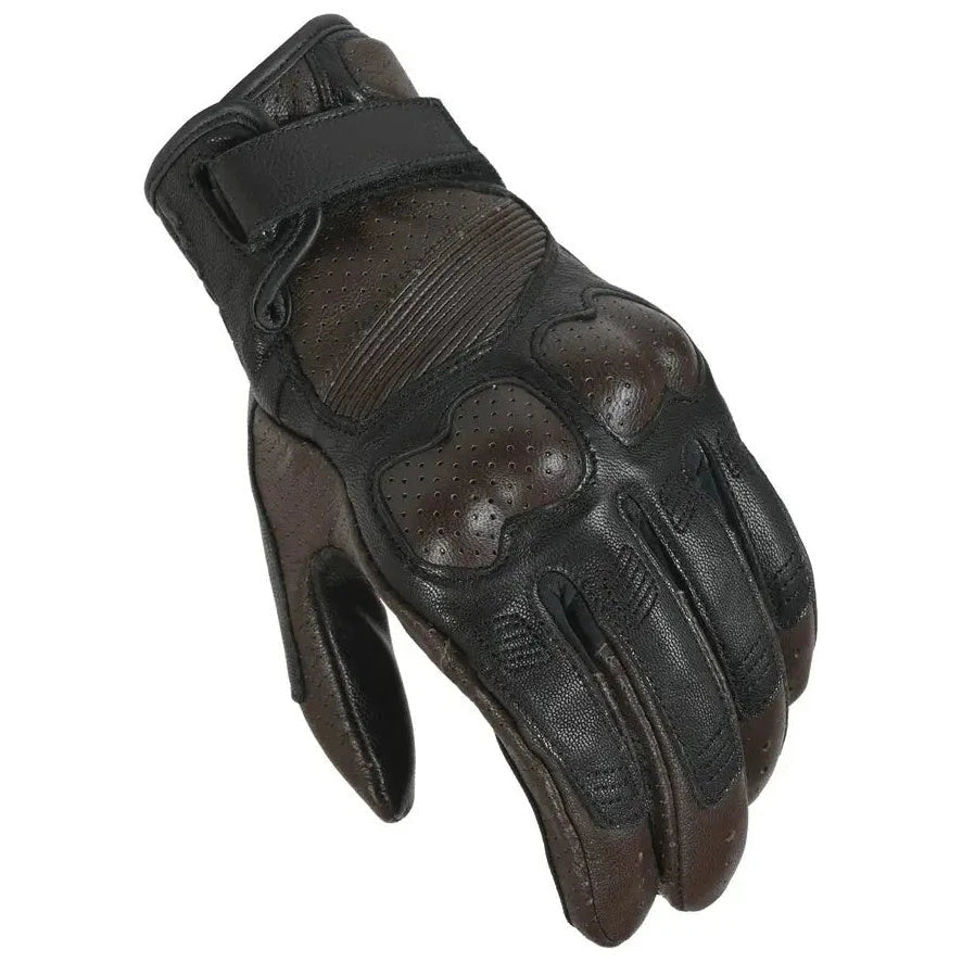 Macna Bold Leather Gloves Brown / Black  - FREE UK Shipping, FREE 365 Day Returns | Moto Central