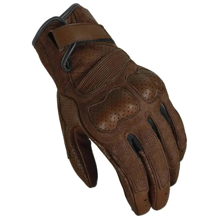 Macna Bold Leather Gloves Dark Brown  - FREE UK Shipping, FREE 365 Day Returns | Moto Central