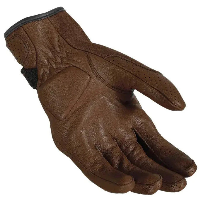Macna Bold Leather Gloves Dark Brown  - FREE UK Shipping, FREE 365 Day Returns | Moto Central