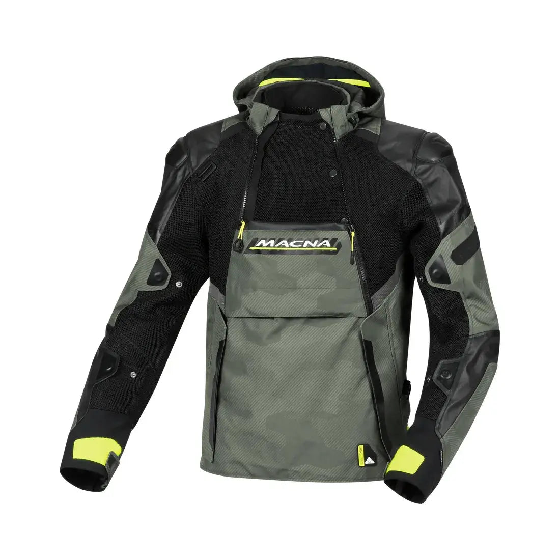 Macna Bradical Textile Jacket Green / Black / Fluo Yellow  - FREE UK Shipping, FREE 365 Day Returns | Moto Central