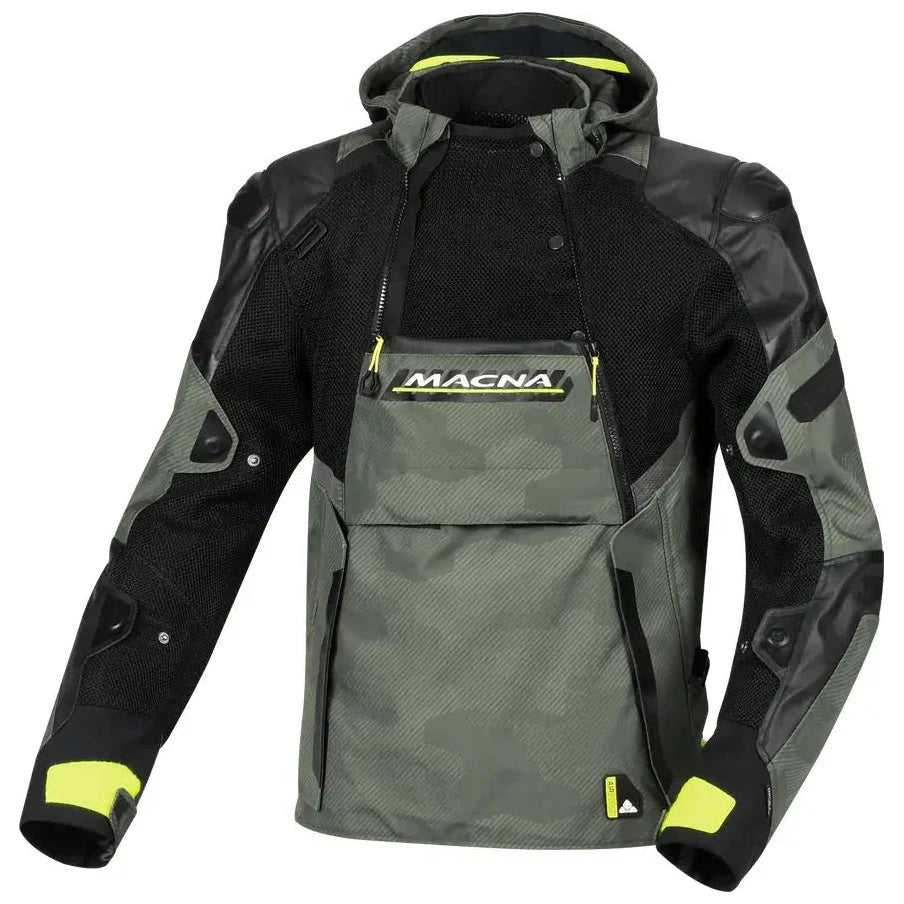 Macna Bradical Textile Jacket Green / Black / Fluo Yellow  - FREE UK Shipping, FREE 365 Day Returns | Moto Central