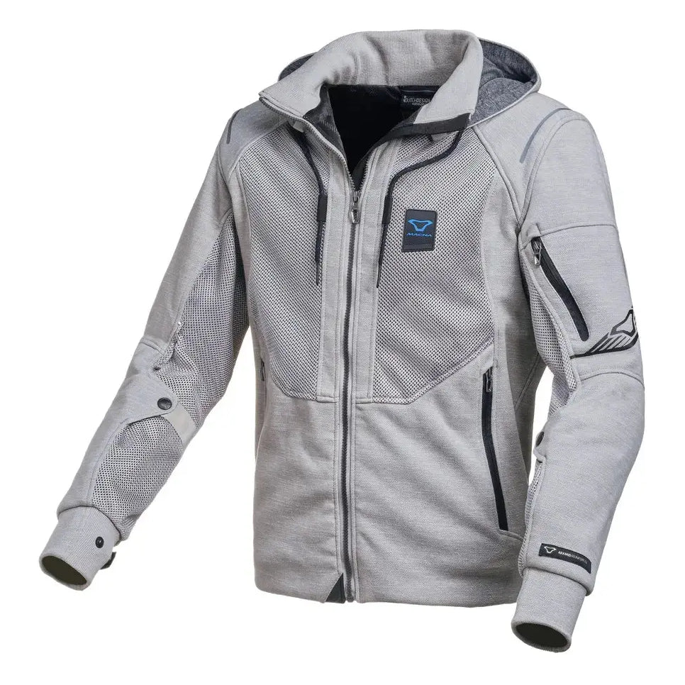 Macna Breeze Hoodie Light Grey  - FREE UK Shipping, FREE 365 Day Returns | Moto Central