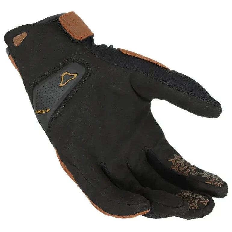 Macna Darko Short Textile Gloves Brown  - FREE UK Shipping, FREE 365 Day Returns | Moto Central