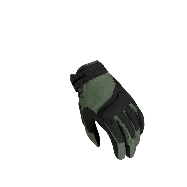 Macna Darko Short Textile Gloves Green / Black FREE UK Delivery, FREE 365 Day Returns | Moto Central