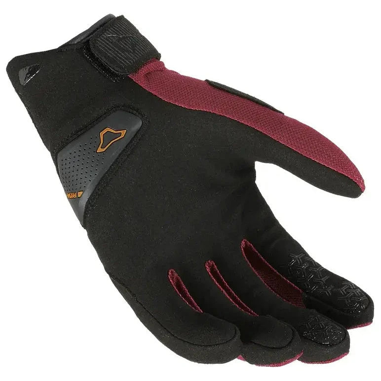 Macna Darko Ladies Textile Gloves Bordeaux / Black  - FREE UK Shipping, FREE 365 Day Returns | Moto Central