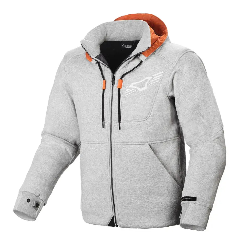 Macna District Hoodie Light Grey  - FREE UK Shipping, FREE 365 Day Returns | Moto Central