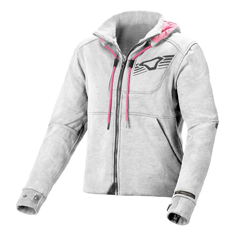 Macna District Ladies Hoodie Light Grey  - FREE UK Shipping, FREE 365 Day Returns | Moto Central