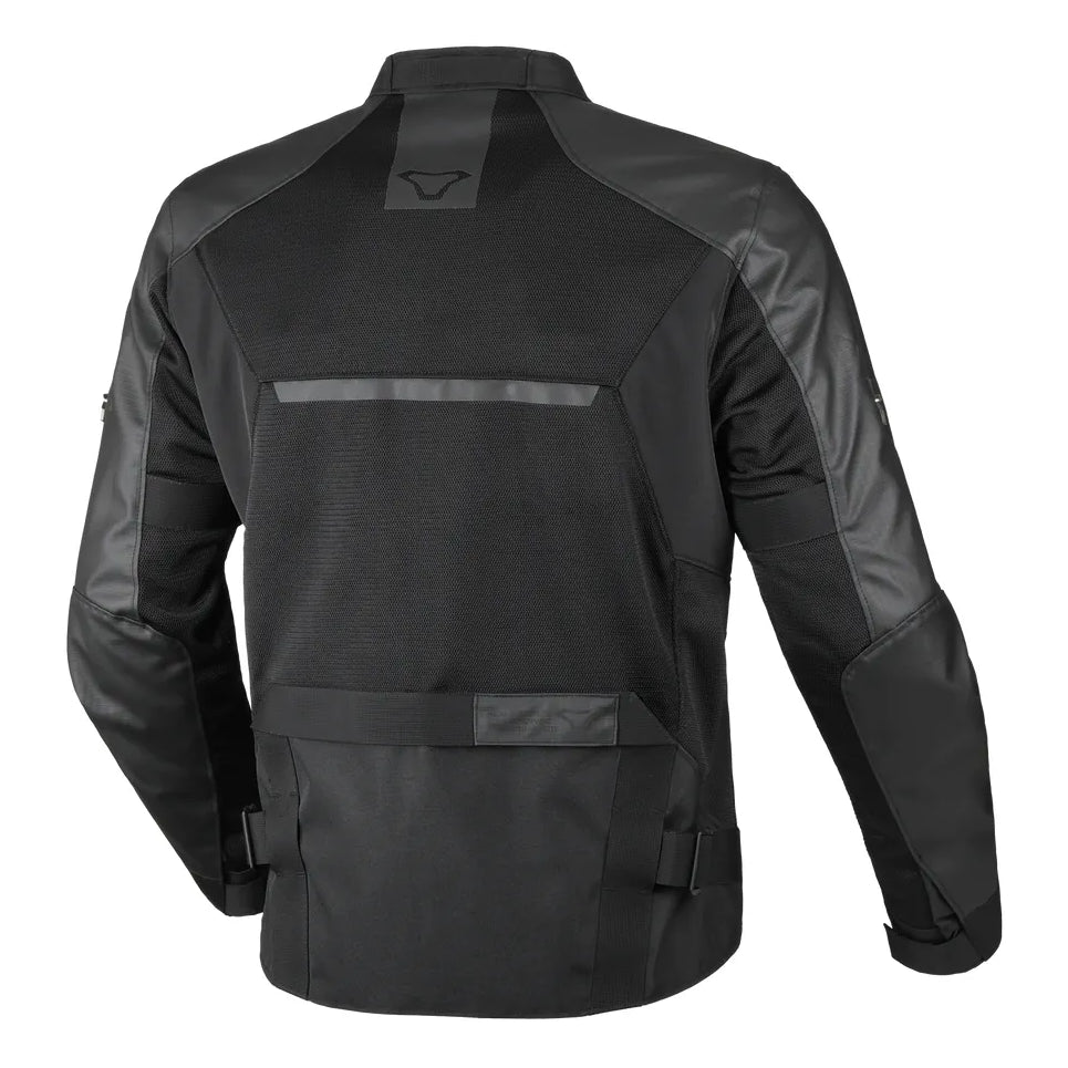 Macna Empire 2.0 Textile Jacket Black – textile motorcycle jacket rear view