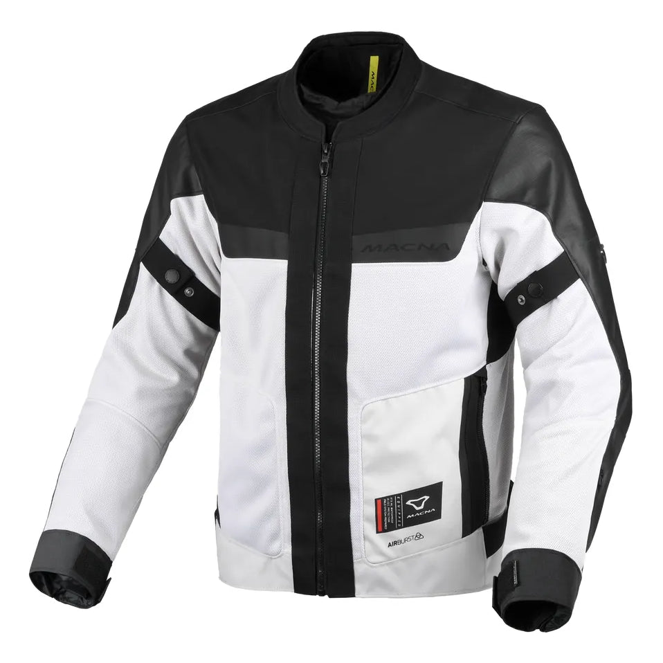 Macna Empire 2.0 Textile Jacket Grey / Black – textile motorcycle jacket front view