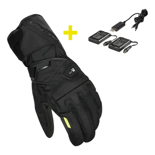Macna Foton 2.0 RTX Heated Gloves With Kit Black  - FREE UK Shipping, FREE 365 Day Returns | Moto Central