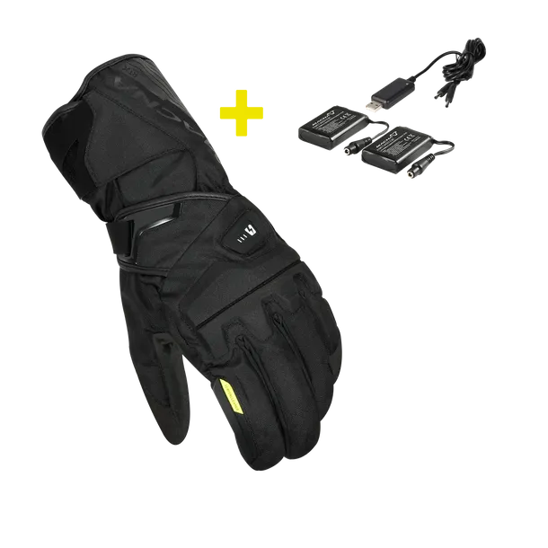Macna Foton 2.0 RTX Heated Gloves With Kit Black - FREE UK Shipping, FREE 365 Day Returns | Moto Central