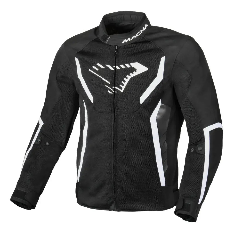 Macna Grisco Textile Jacket Black / White  - FREE UK Shipping, FREE 365 Day Returns | Moto Central