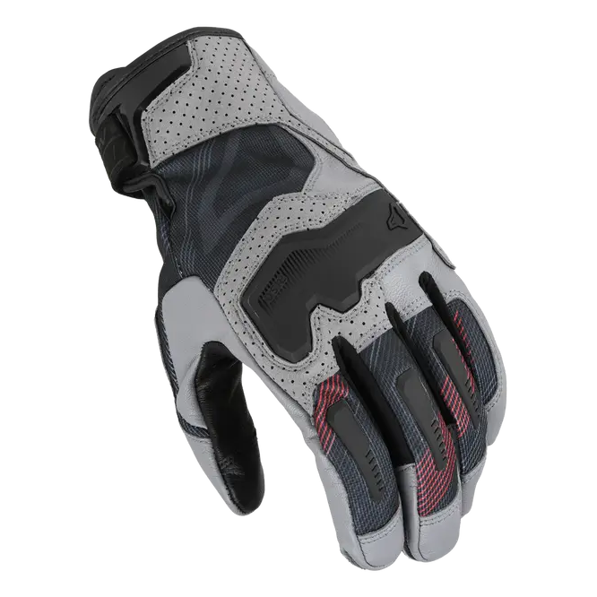 Macna Haros 2.0 Gloves Grey / Black, back-of-hand view