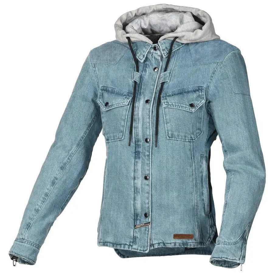 Macna Inland Ladies Textile Jacket Light Blue / Grey  - FREE UK Shipping, FREE 365 Day Returns | Moto Central