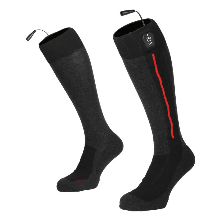 Macna Lava 2.0 Heated Socks Black / Red, paired product view