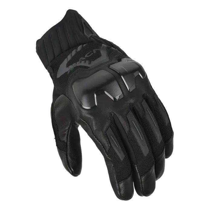 Macna Octavius Leather Gloves Black, back-of-hand view