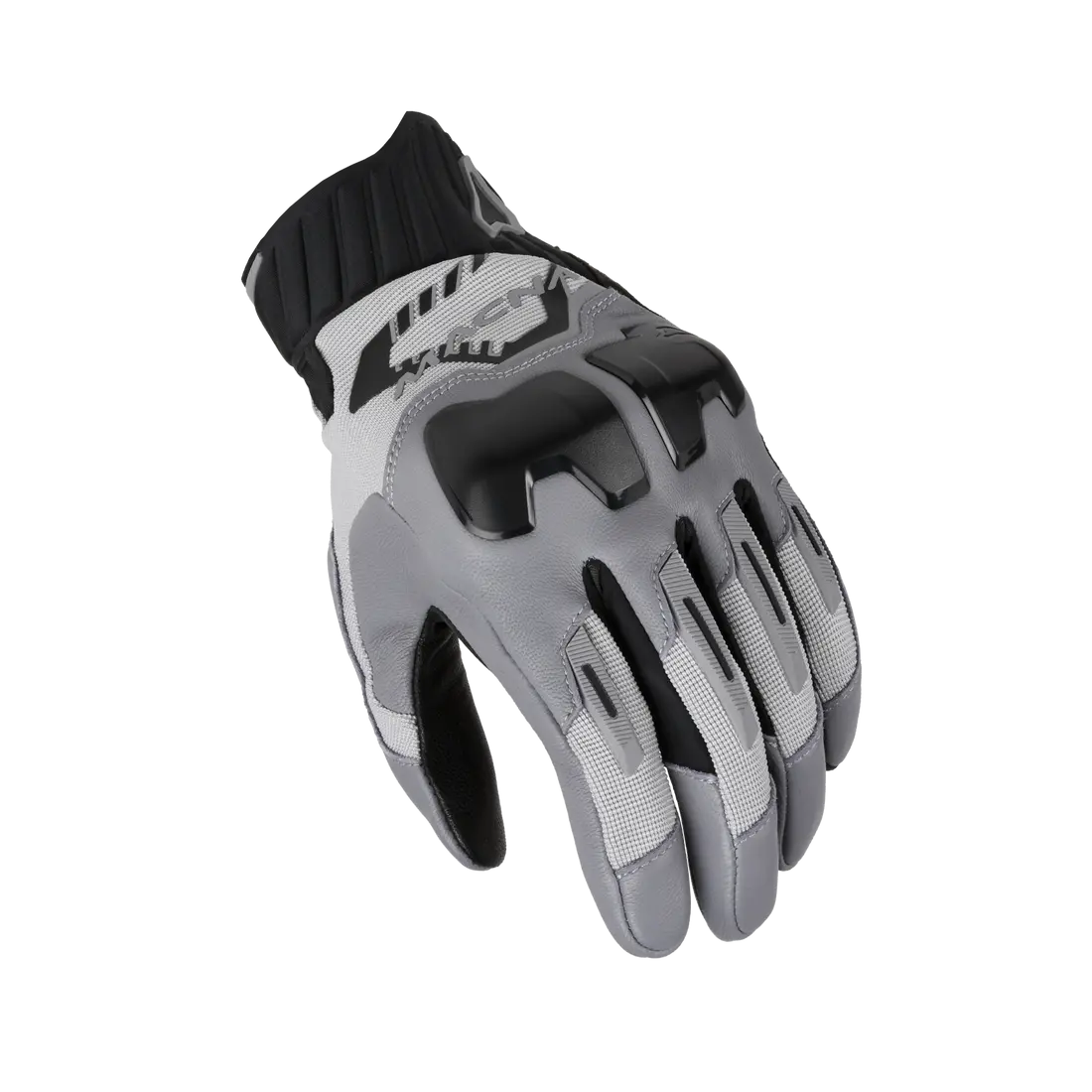 Macna Octavius Leather Gloves Grey / Black FREE UK Delivery, FREE 365 Day Returns | Moto Central