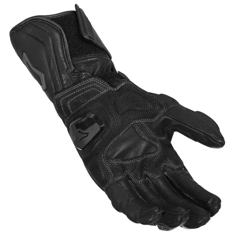 Macna Powertrack Leather Gloves Black  - FREE UK Shipping, FREE 365 Day Returns | Moto Central