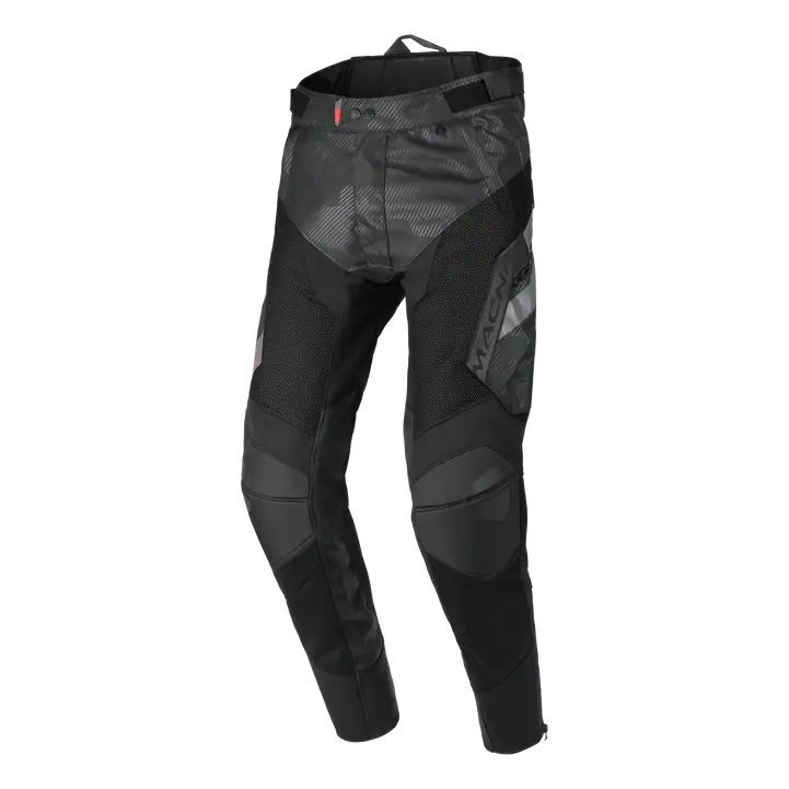 Macna Qargon Tapered Textile Trouser Black, front view
